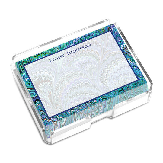 Peacock Marble 4x3 Post-it® Notes